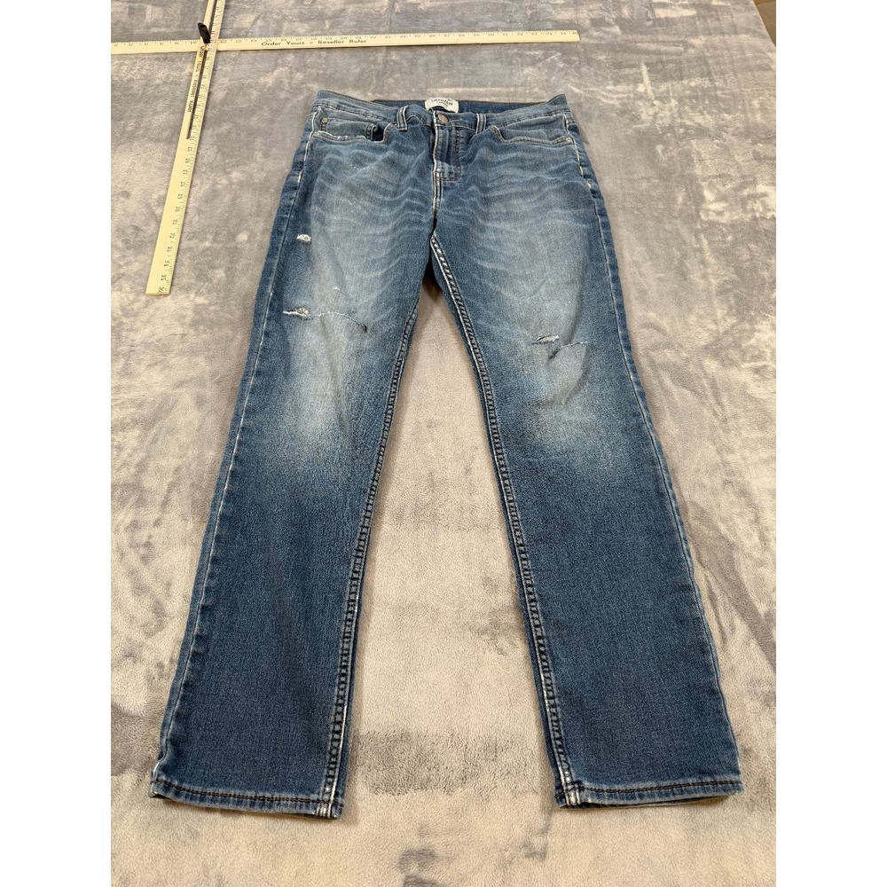 DENIZEN Levi's 216 Slim Fit Jeans Men's 27 Blue Distressed Stretch Denim